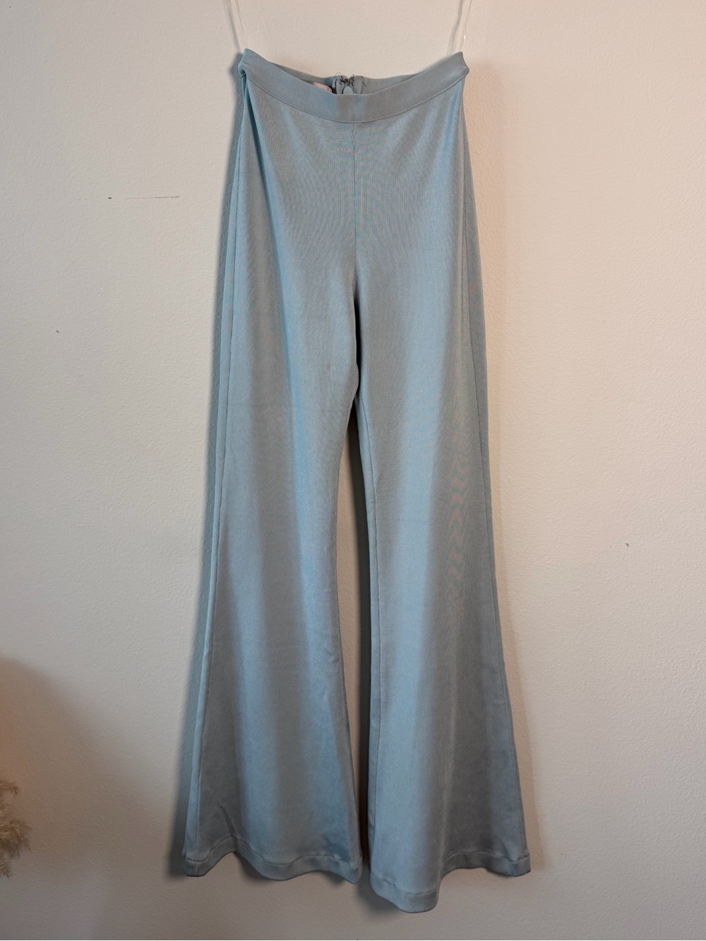 House of CB Pale Blue Wide-Leg High-Rise Pants